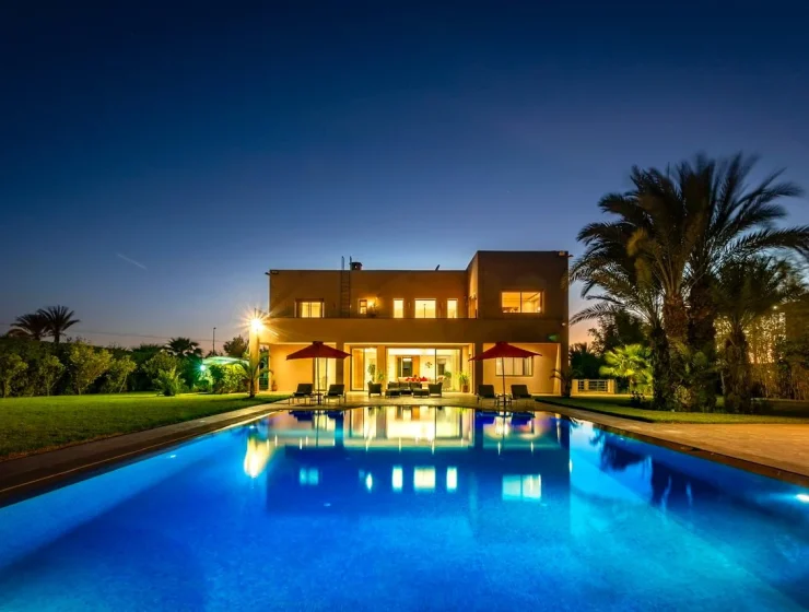 Location Villa Willy Marrakech – ambiance nocturne