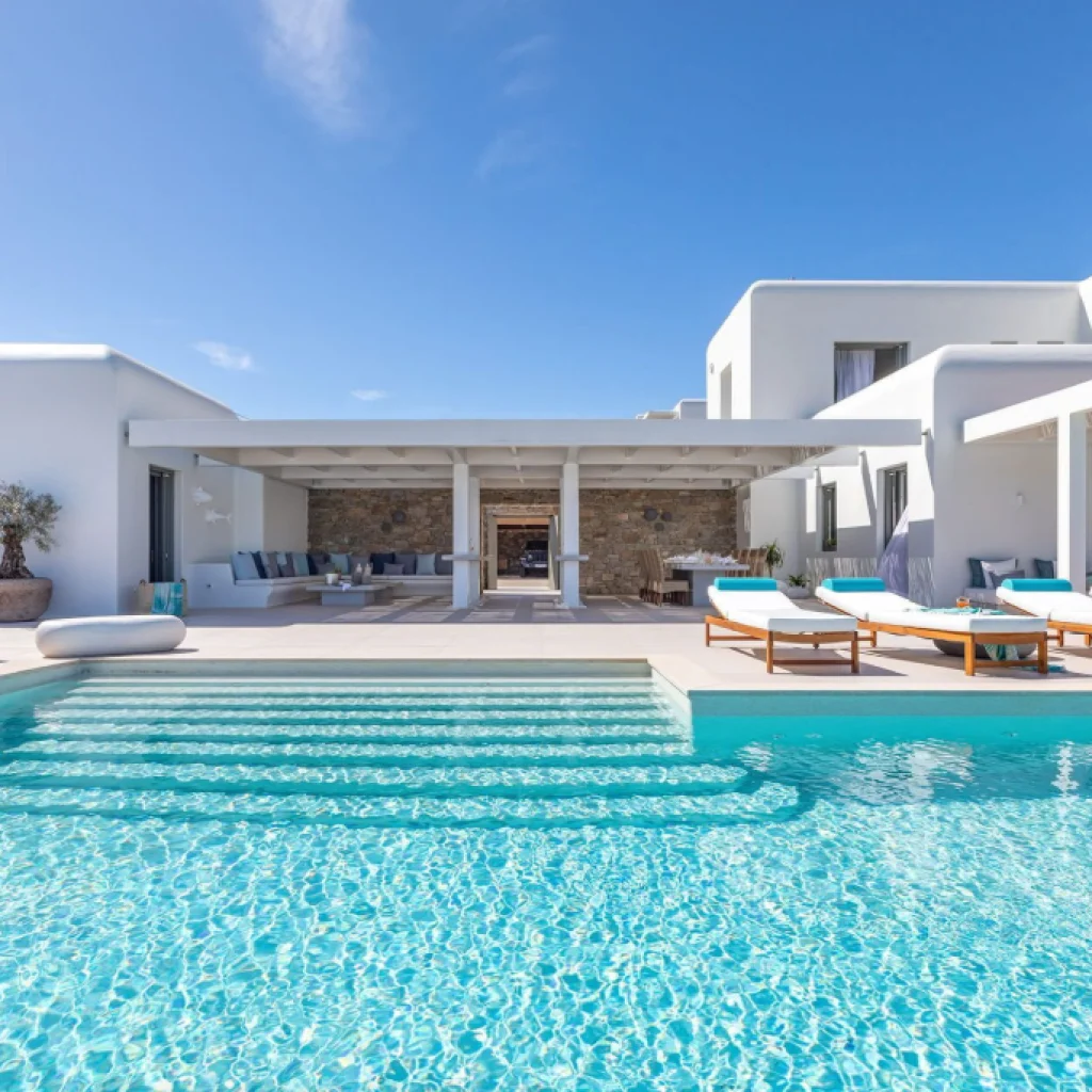 Villa Gatsby | ViLLa à Mykonos 1 Location Villa Gatsby Mykonos – vue extérieure de la propriété