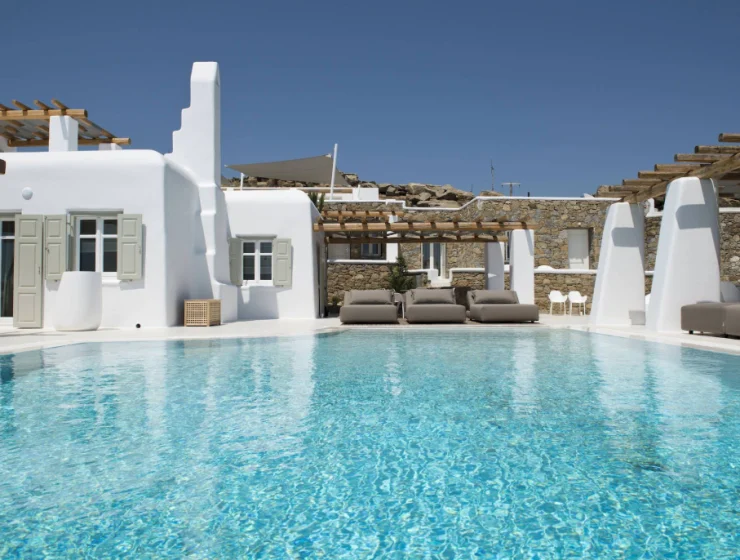 Location Villa Opallia Mykonos – vue extérieure