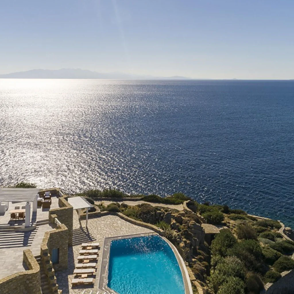 Villa Efkalia | Villa in Mykonos 1 Location Villa Efkalia Mykonos – vue extérieure de la propriété