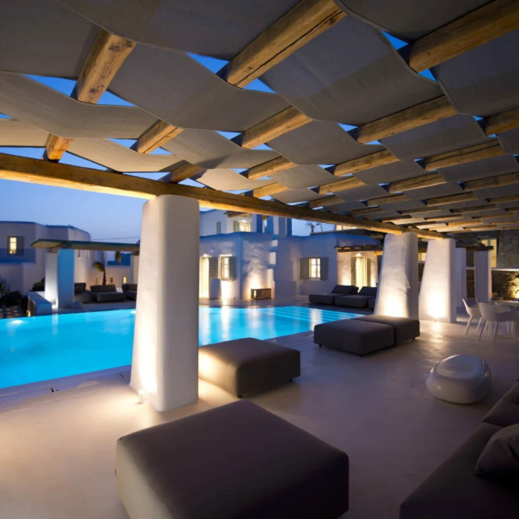 Villa Opallia | Villa à Mykonos 1 Location Villa Opallia Mykonos – vue extérieure de la propriété