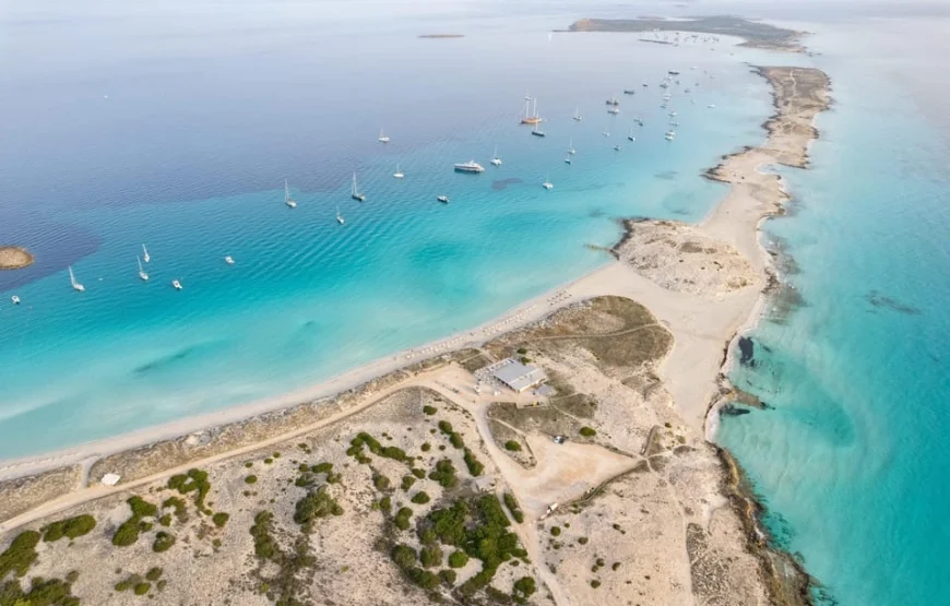 Excursion en bateau VIP à Formentera avec sport et option paella et boissons