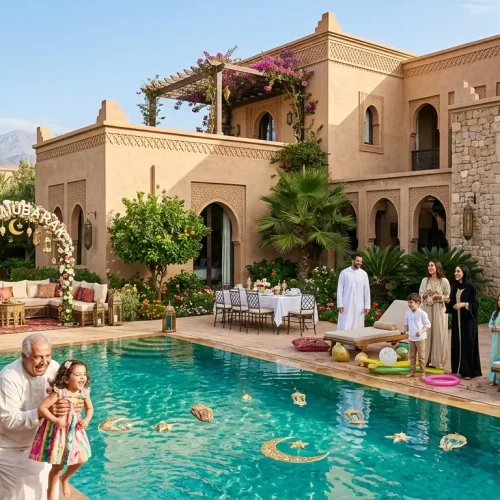 villa avec piscine Marrakech famille