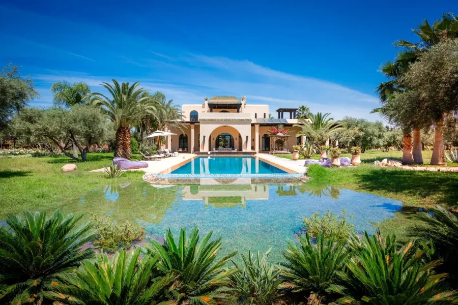 Location Villa Amara Marrakech – terrasse et vue