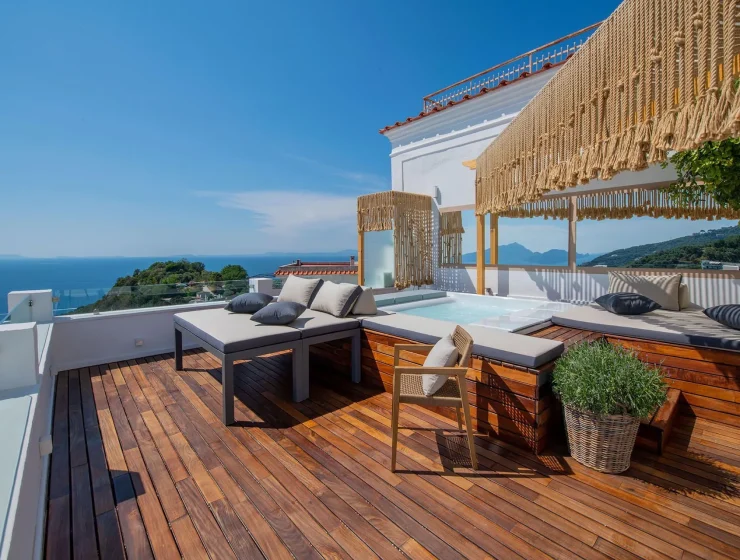 Location Villa Aviattoria Sorrente – salon et espace de vie