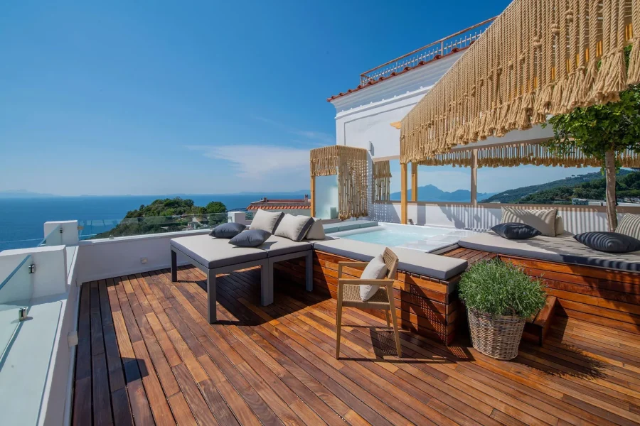 Location Villa Aviattoria Sorrente – salon et espace de vie