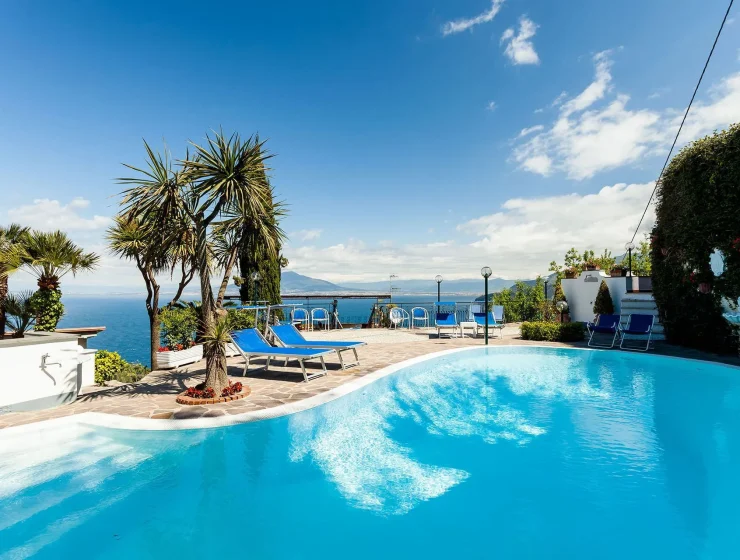 Location Villa Angel Sorrente – salon et espace de vie