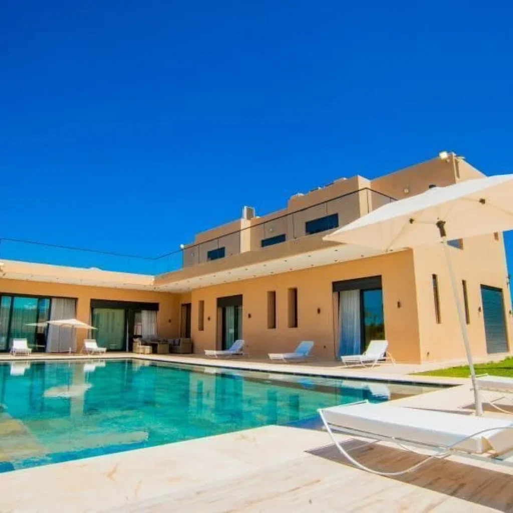 location villa Marrakech route de l’Ourika avec piscine privée et vue sur l’Atlas